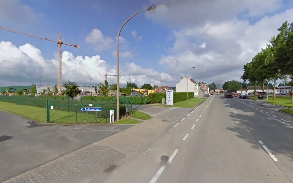 Straatbeeld van keuringscentrum Oostende in Oostende